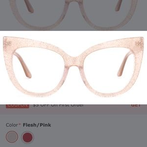 Glitter cat eye glasses👓